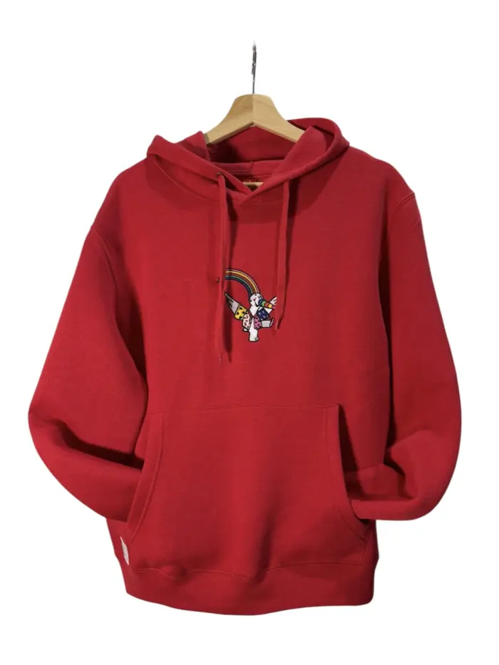 sudadera-con-capucha-roja-curro Sudadera con capucha - Curro Folclórico - Imagen 1
