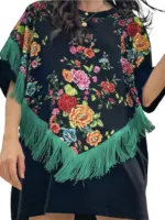 Camiseta Mantón - Multicolor