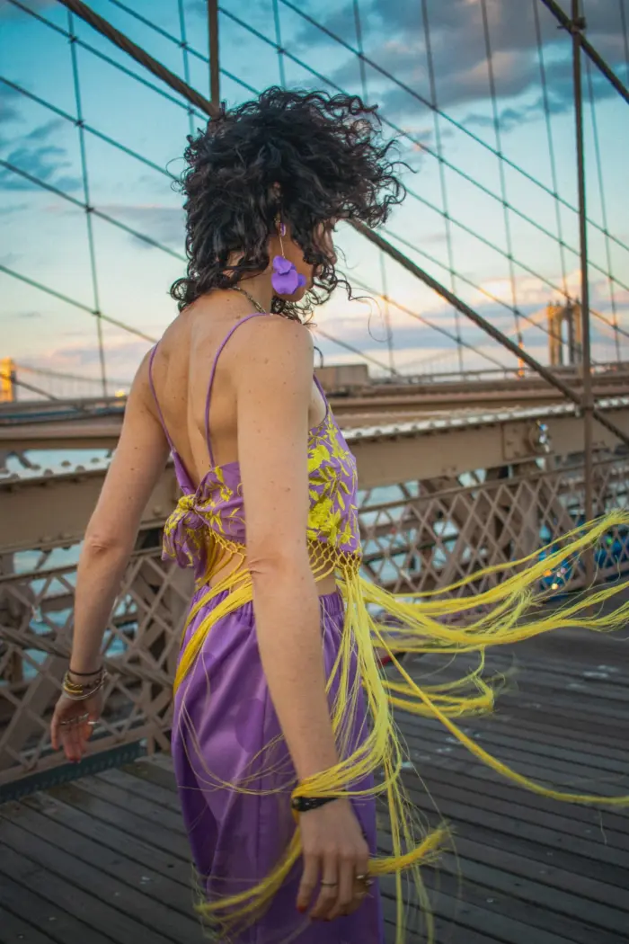 Top Mantón - Malva y flúor - Imagen 4