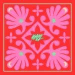 Posavasos Azulejo Rosa