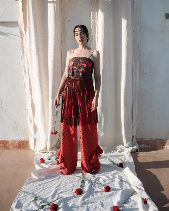 Top Mantón Rojo - Imagen 4