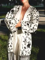 Kimono Mantón B/N - Imagen 3