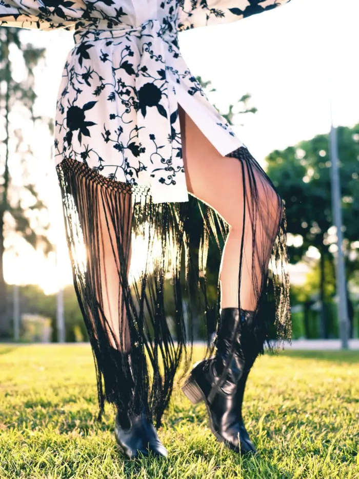 Kimono Mantón B/N - Imagen 7