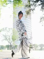 Kimono Mantón B/N - Imagen 6