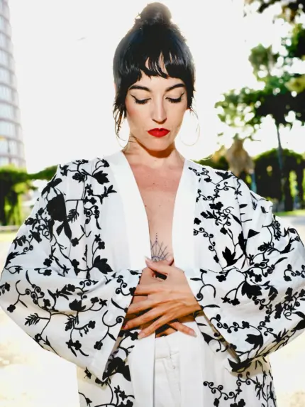 Kimono Mantón B/N